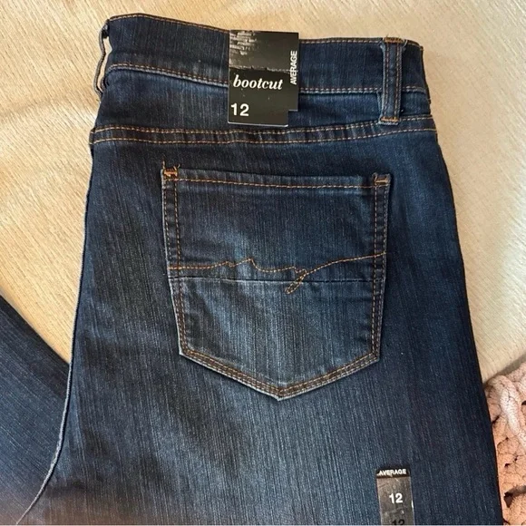 Women's Dark Blue Boot Cut Jeans - Picture 2 of 5